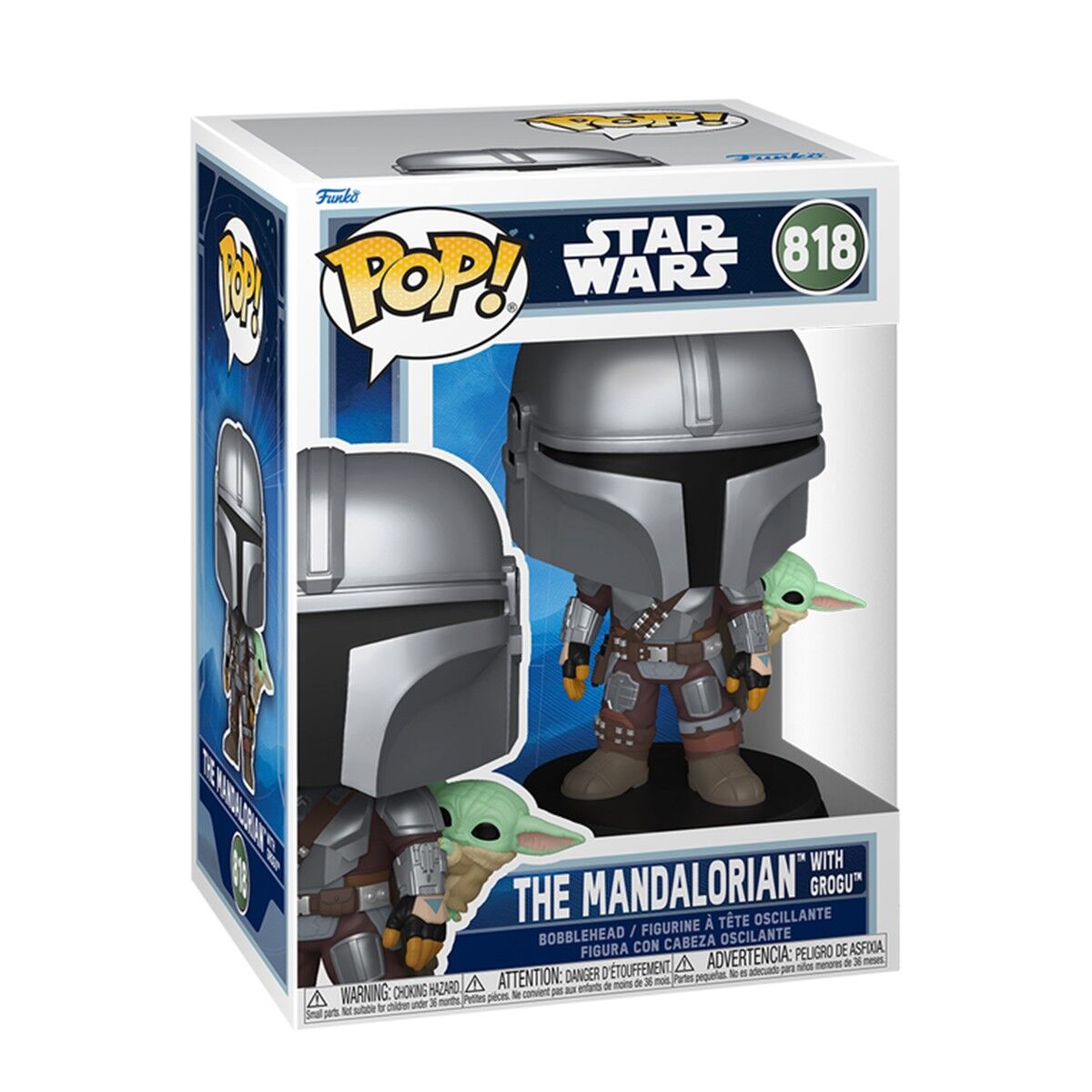 Ігрова фігурка FUNKO POP! серії "Мандалорець" - МАНДАЛОРЕЦЬ З ҐРОҐУ НА СПИНІ