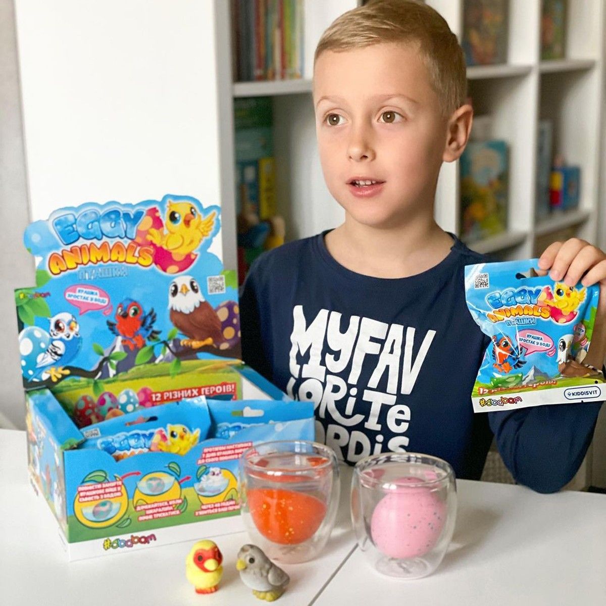 Іграшка, що зростає, в яйці «Eggy Animals» - ПТАШКИ (у дисплеї)