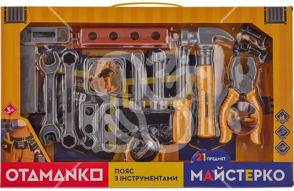 Іграшковий інструмент OTAMANKO Пояс з інструментами Жовтий