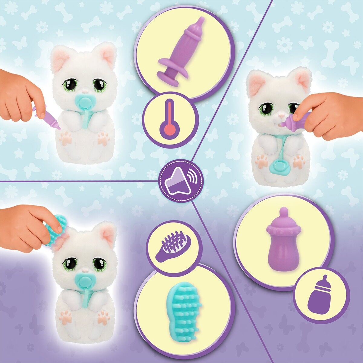 Інтерактивний ігровий набір BABY PAWS серії "Just Born" – КОШЕНЯ (з аксес.)
