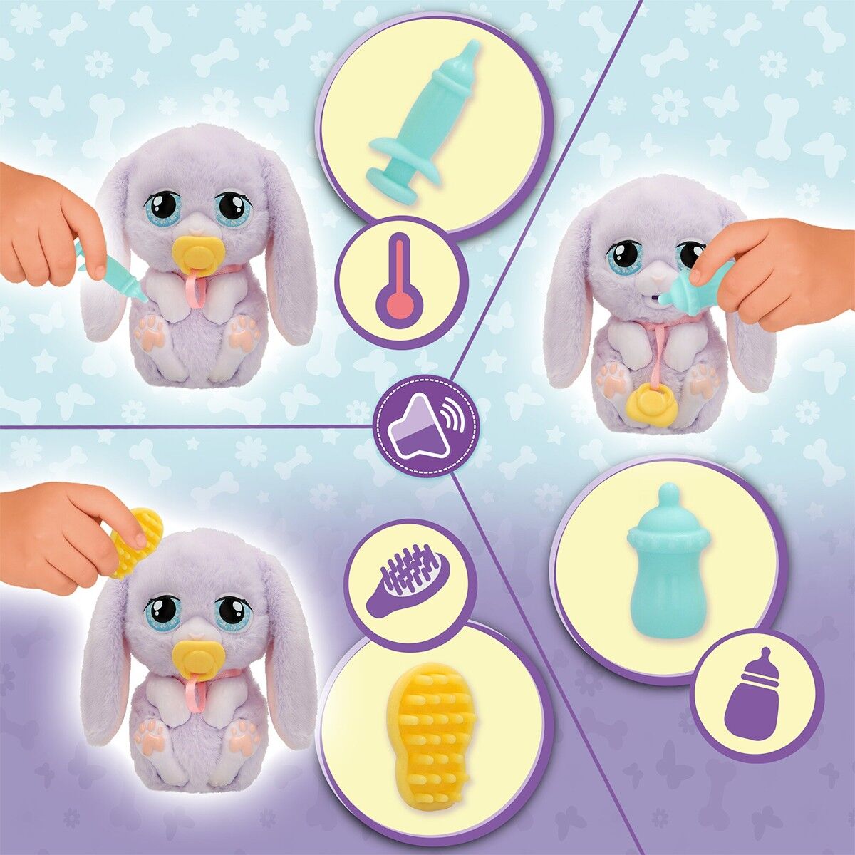 Інтерактивний ігровий набір BABY PAWS серії "Just Born" – ЗАЙЧИК (з аксес.)