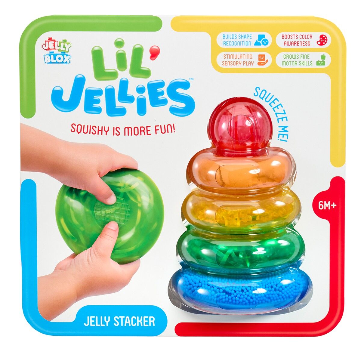Сенсорний конструктор JELLY BLOX серії "Lil' Jellies" - ПІРАМІДКА-КОЛЬОРИНКА