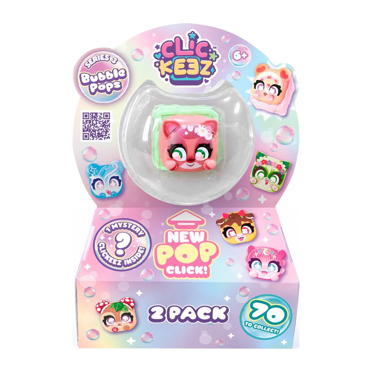 Набір колекційних іграшок фіджет-клікерів CLICKEEZ серії "Bubble Pops" S3 (в асорт., 2 шт. у кор.)