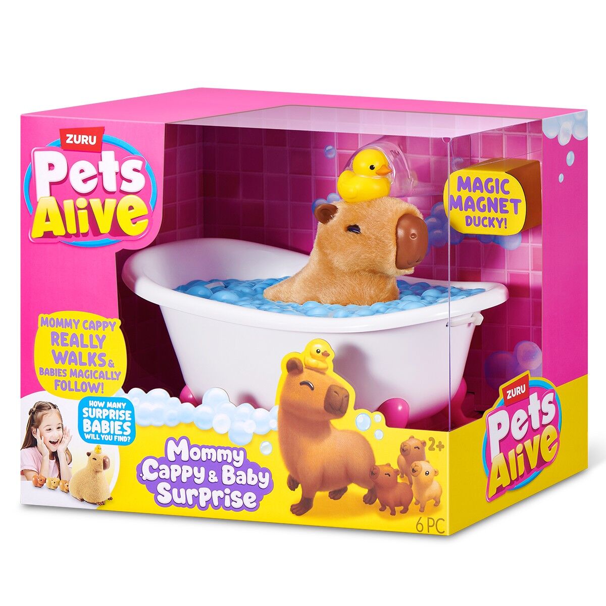 Інтерактивний ігровий набір PETS ALIVE серії "Mama & Baby Surprise" S1 – МАМА КАПІБАРА З СЮРПРИЗОМ