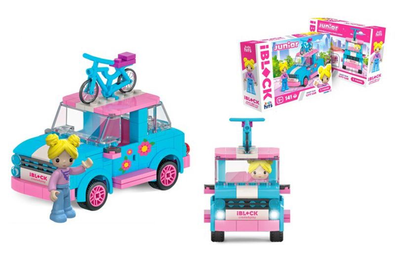 Конструктор Kids hits IBLOCK JUNIOR  KH08/002/4, Дівчатка, Спорт Тур Міський автомобіль