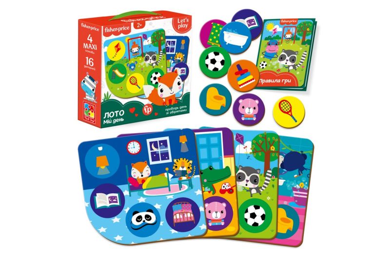 Настільна гра 'Fisher Price. Лото. Мій день'  VT2910-02 (укр) Vladi Toys