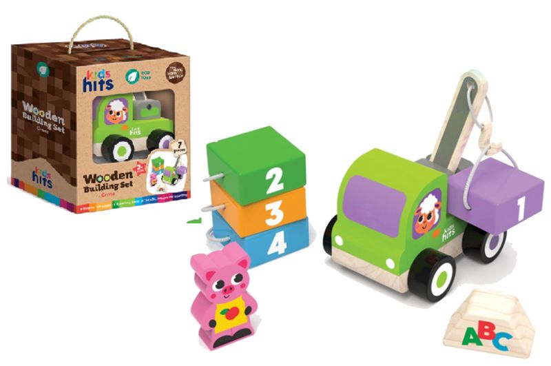Дерев'яна іграшка Kids hits Wooden Building Set Crane (KH20/015)