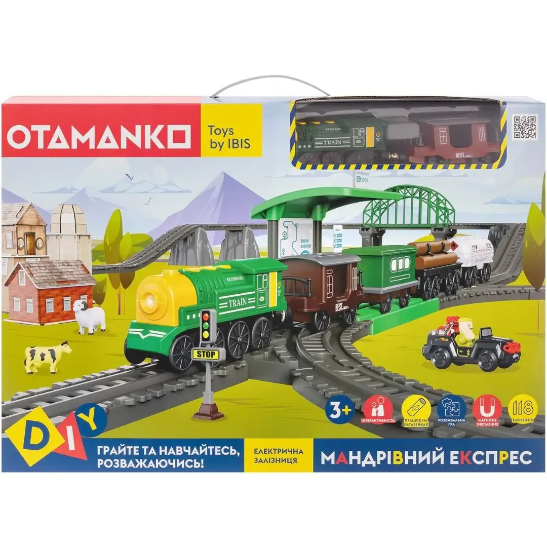 Ігровий набір OTAMANKO Мандрівний Експрес 118 деталей Зелений (532.03.22)