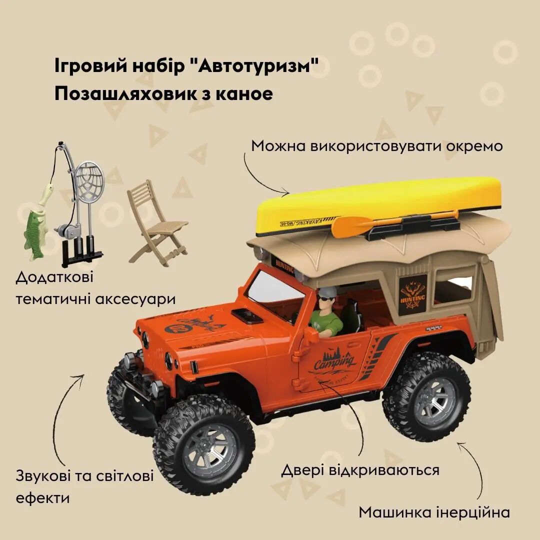 Ігровий набір OTAMANKO Автотуризм Позашляховик з каное (532.02.94)