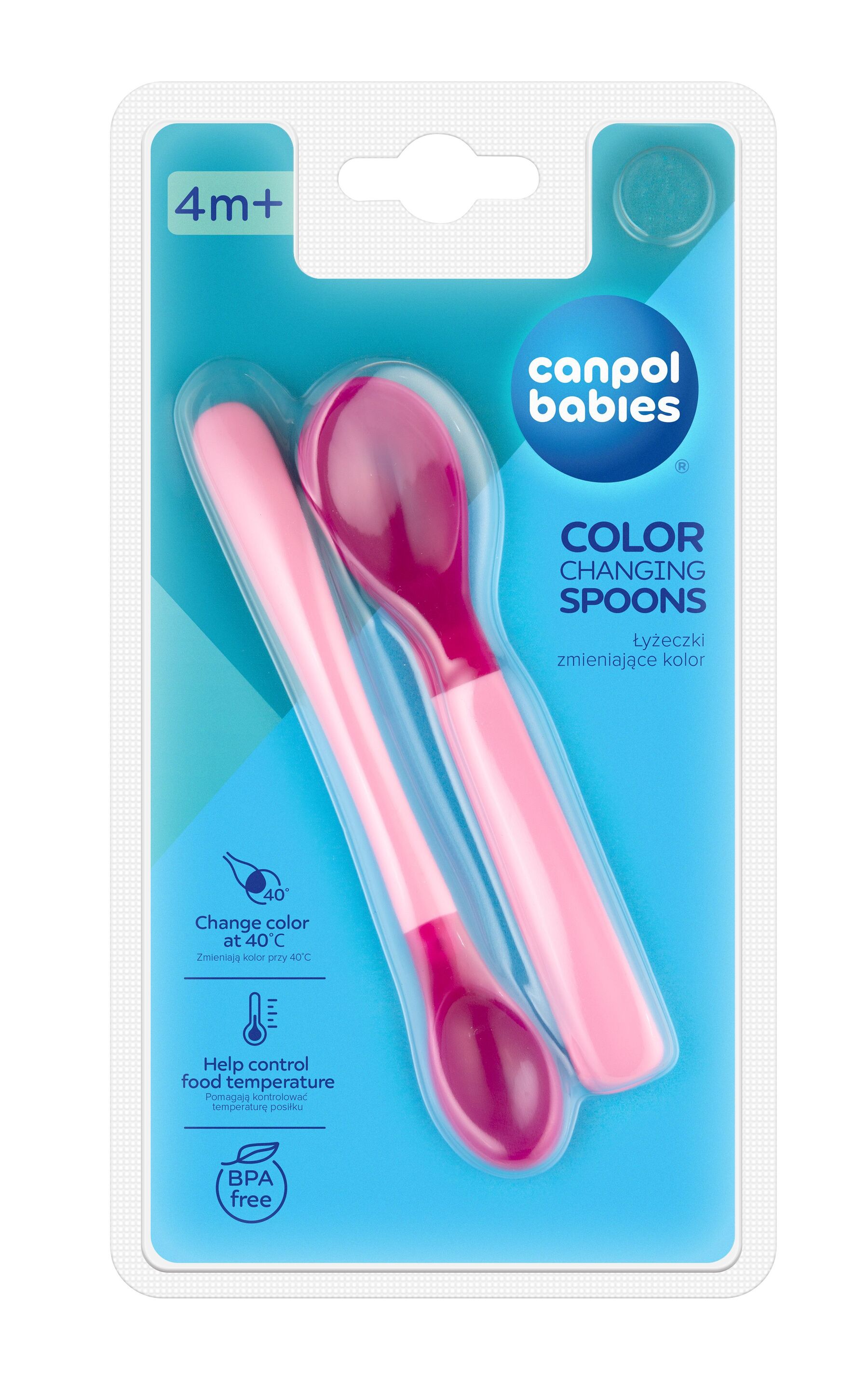 Canpol babies Ложки магічні 2 шт. - рожеві