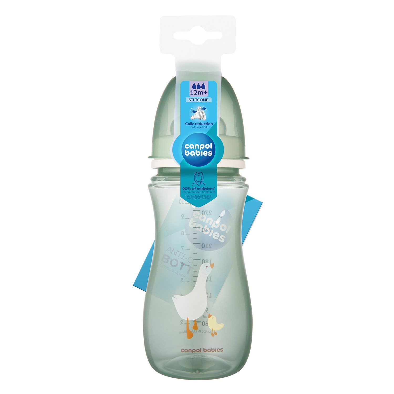 Canpol babies Пляшка антиколікова з широким отвором 300 мл Easystart - Гуси