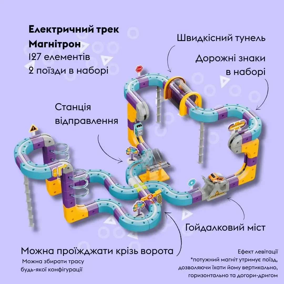 Ігровий набір OTAMANKO Магнітрон електричний трек 127 деталей