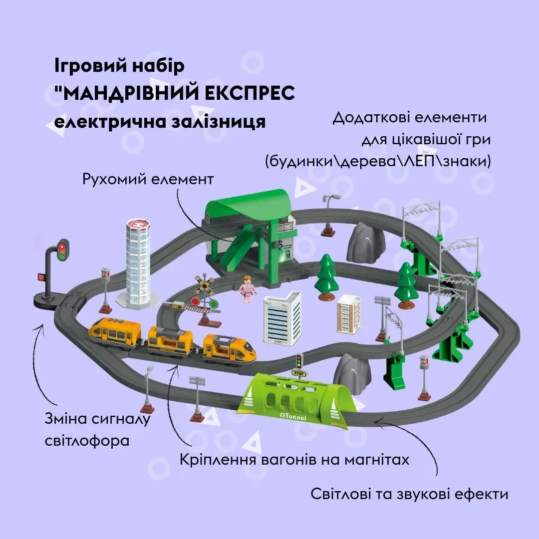 Ігровий набір OTAMANKO Мандрівний Експрес 98 деталей Помаранчевий (532.03.20)