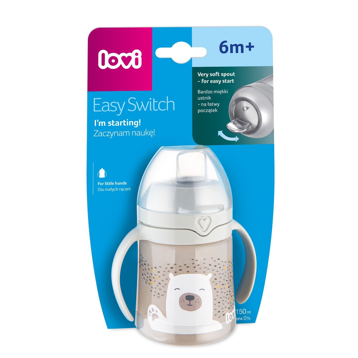 LOVI Моя перша кружка Easy Switch 150 мл Buddy Bear