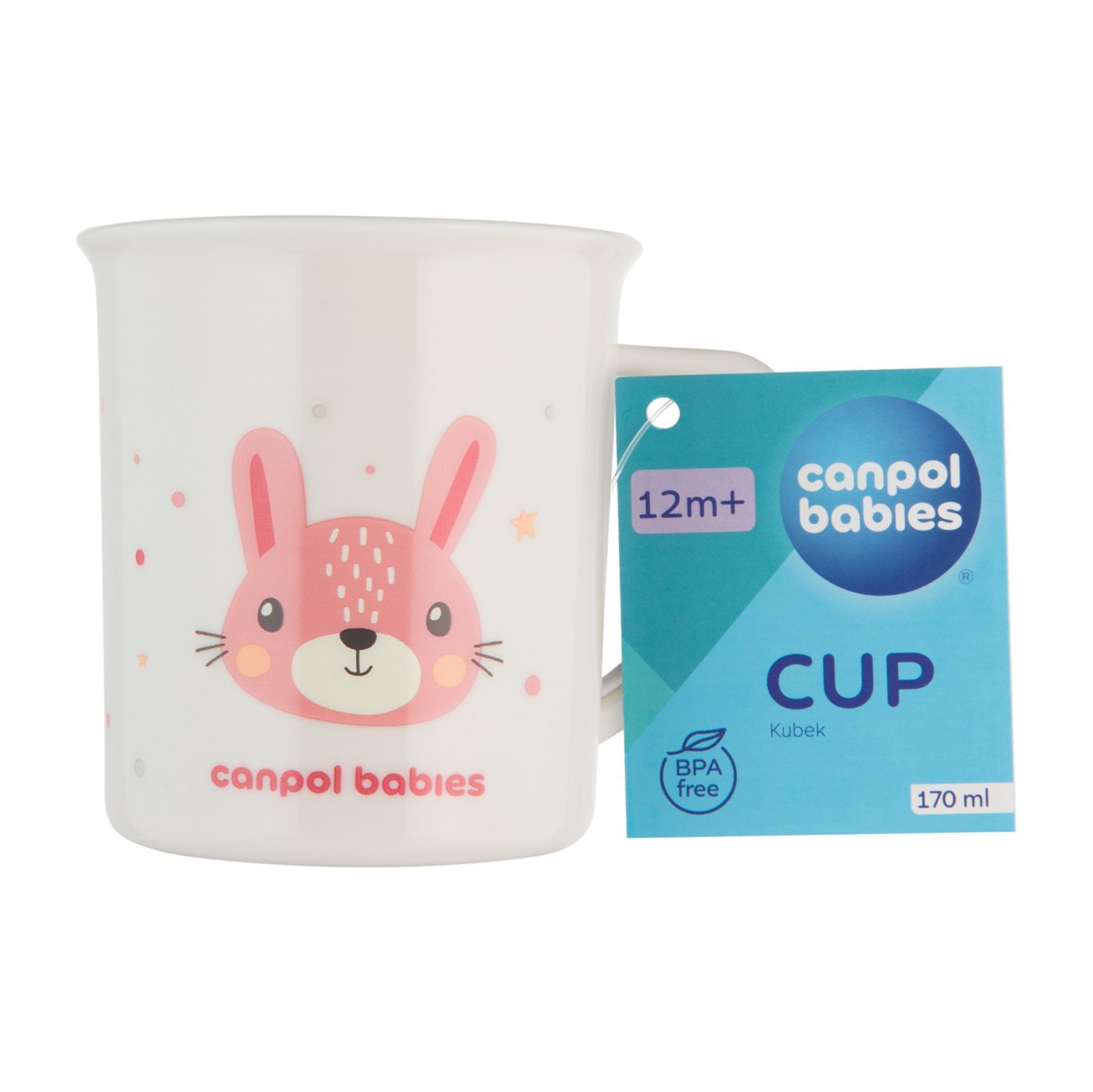 Canpol babies Кружка пластикова CUTE ANIMALS - рожева