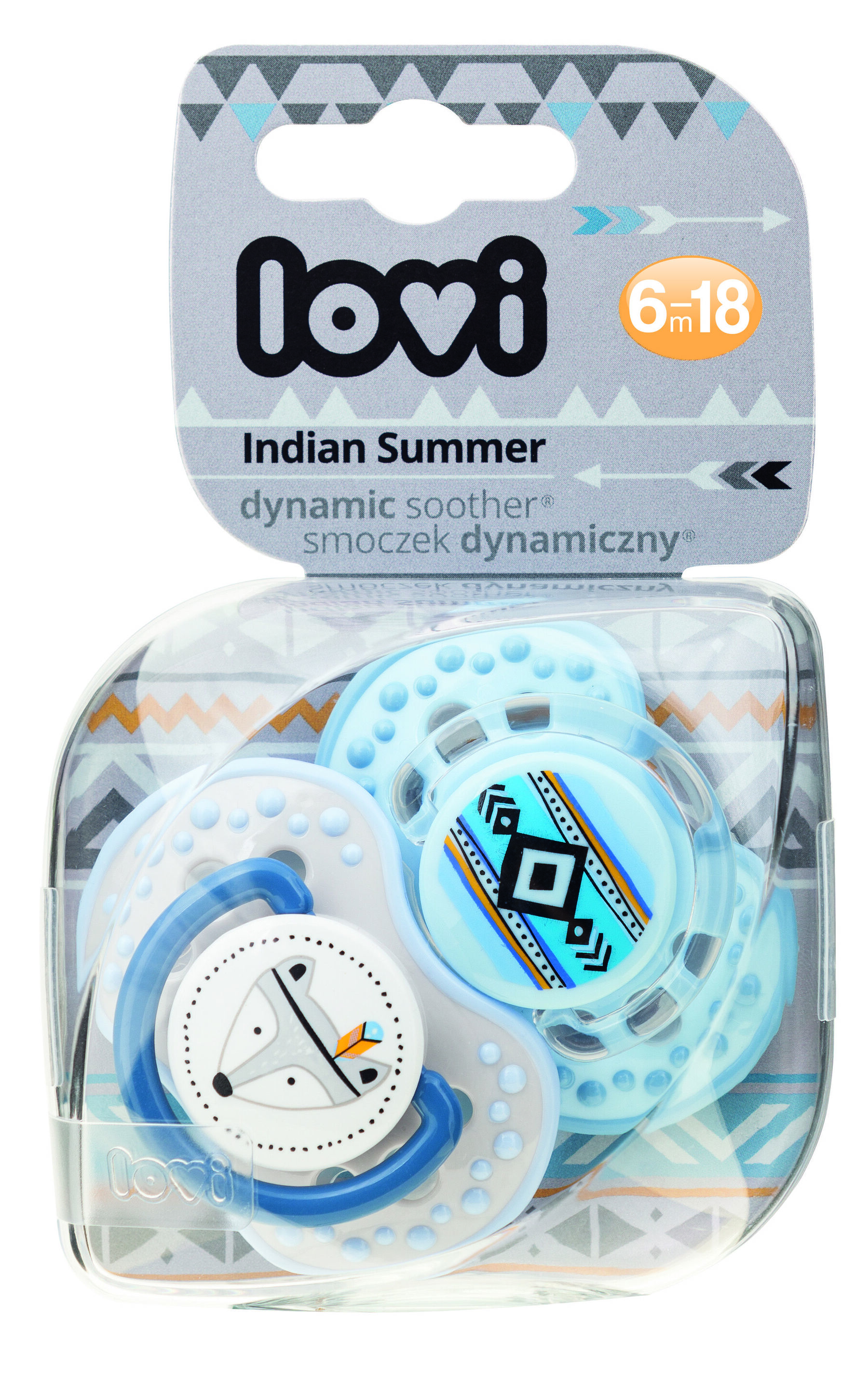 Пустушка силіконова динамічна LOVI 6-18 м-ців 2 шт. Indian summer