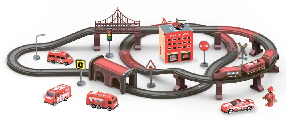 Ігровий набір ZIPP Toys "Міський експрес" 92 деталі. Червоний