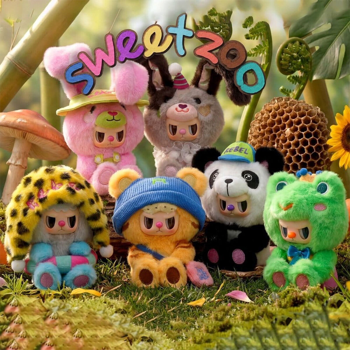 Колекційна м'яка іграшка з кільцем POP TOP Rebel Bear серії "Sweet Zoo" - ЗООМАЛЮКИ (у дисп., в ас.)