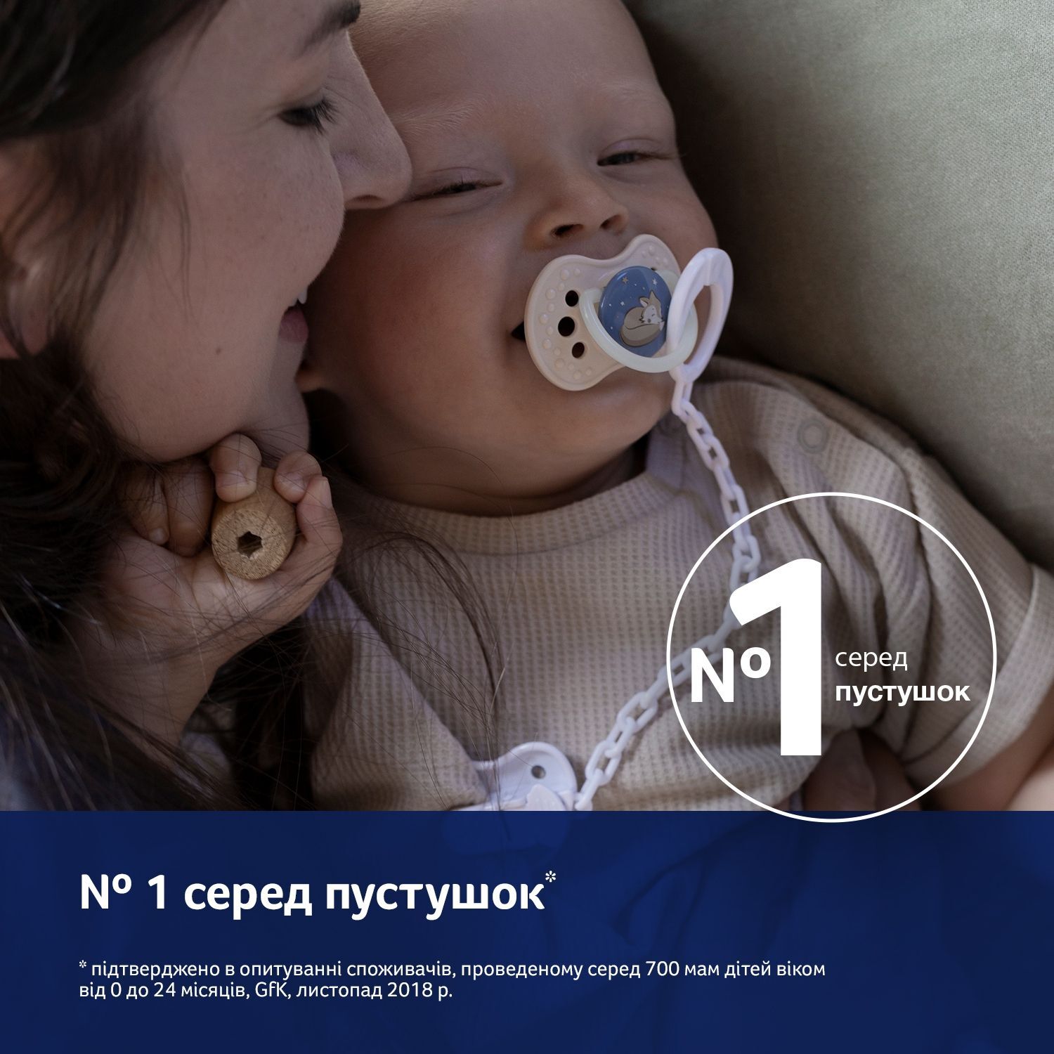 LOVI Пустушка силіконова динамічна 3-6 м-ців 2 шт. Night&Day Boy