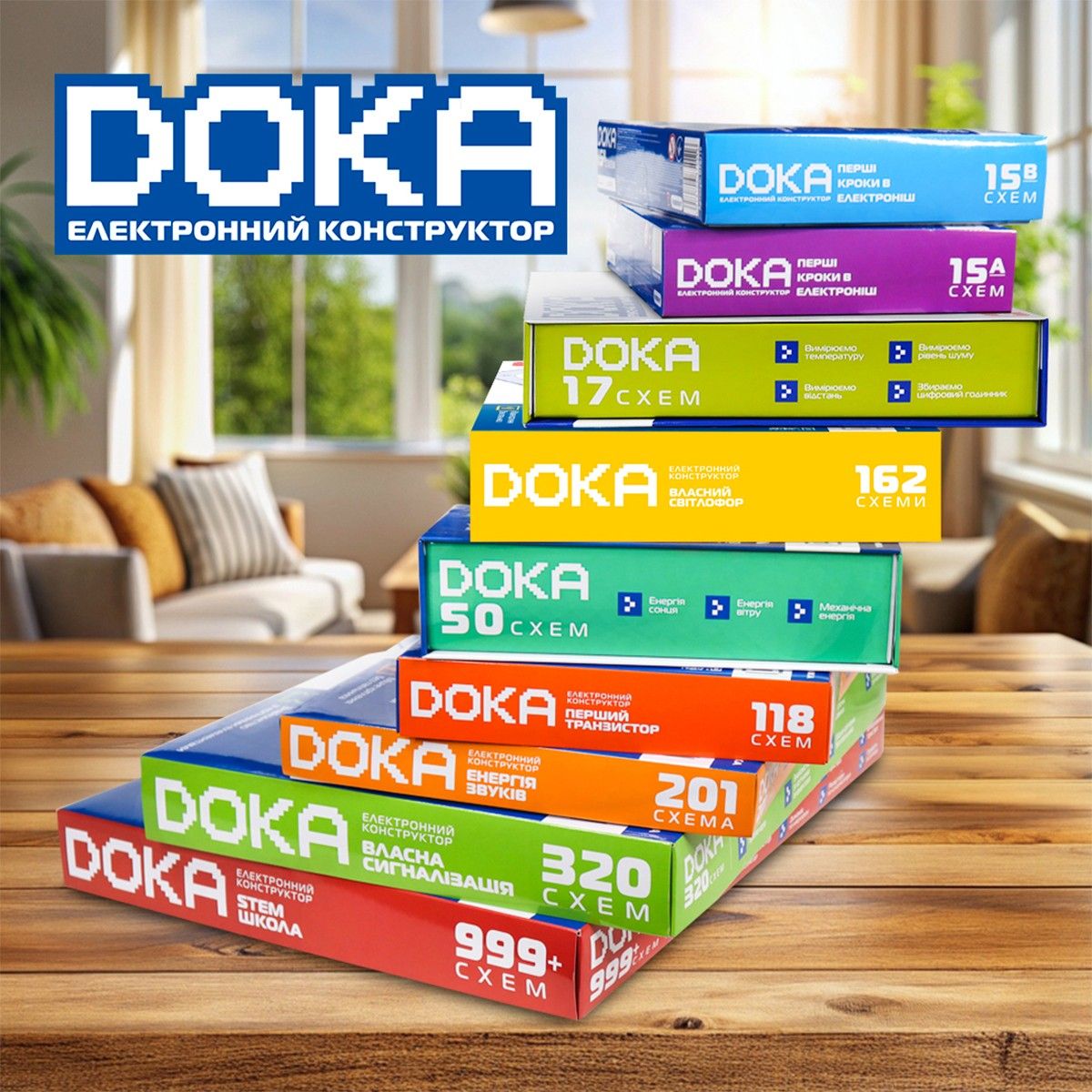 Конструктор електронний DOKA "162 СХЕМИ"