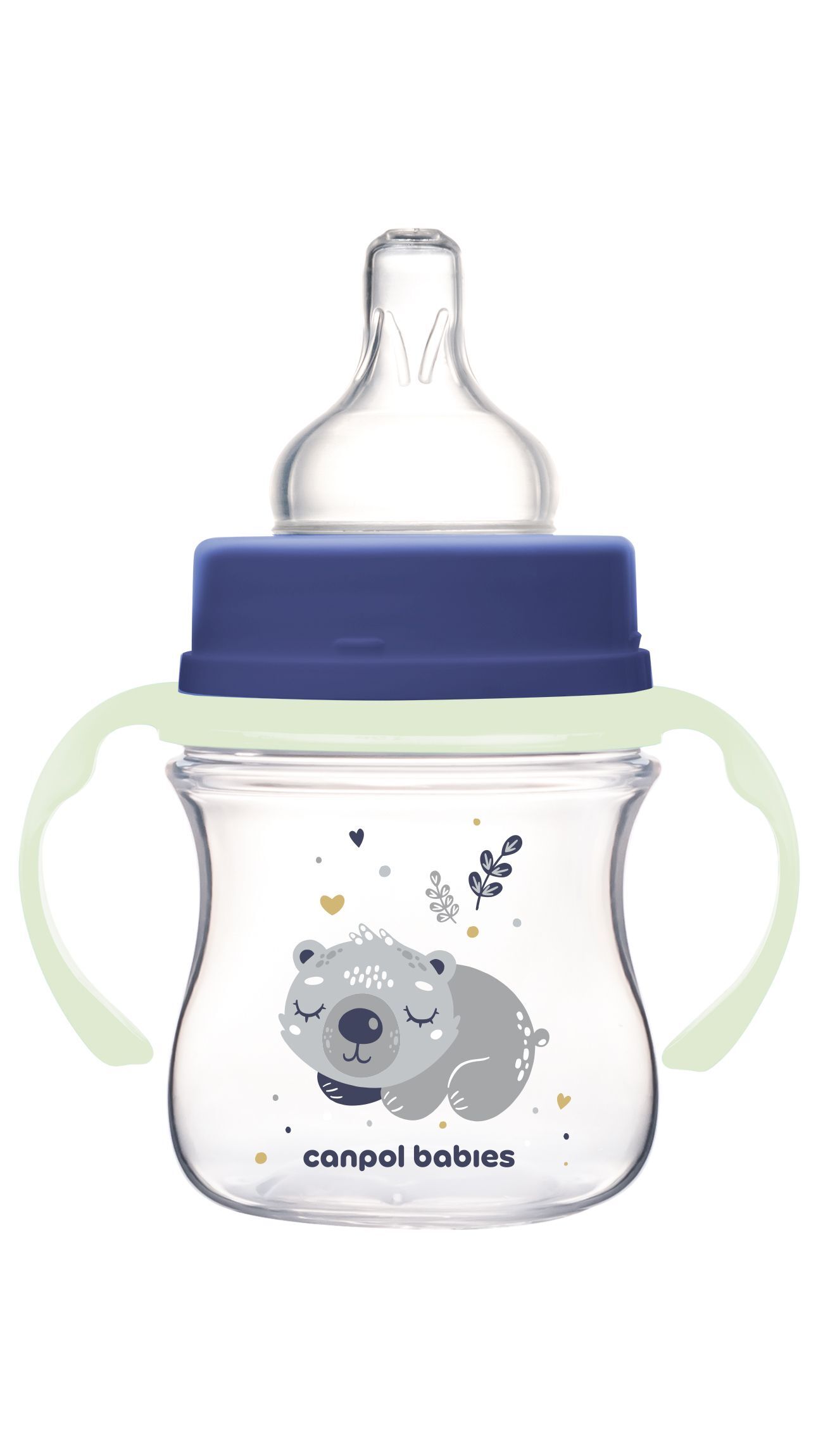 Canpol babies Пляшка антиколікова з широким отвором 120 мл Easystart Sleepy Koala - блакитна