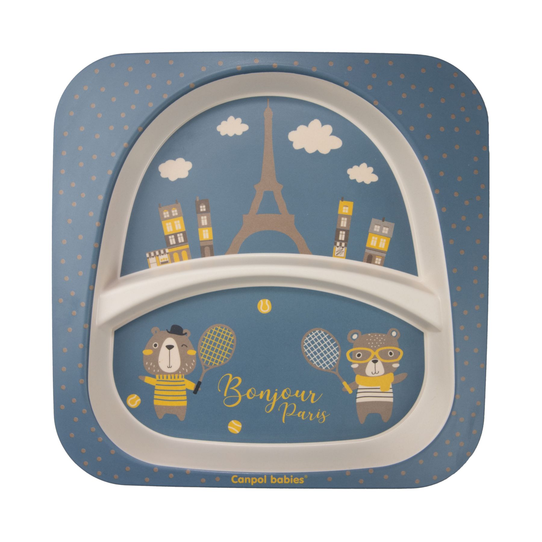 Canpol babies Набір посуду 5 ел. BONJOUR PARIS - синій