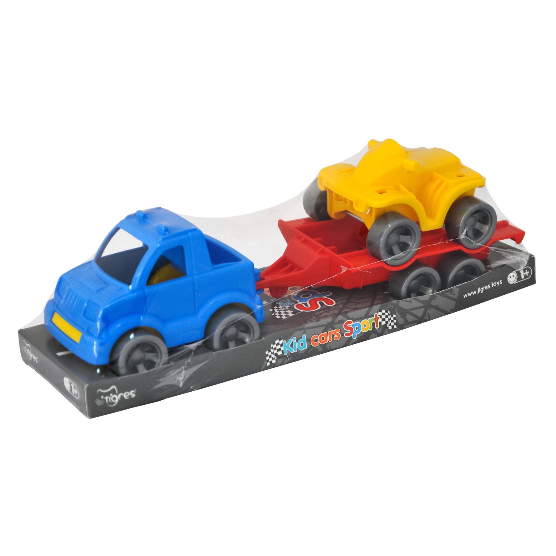 Набір авто "Kid cars Sport" 3 ел. на планшетці (пікап + квадроцикл)