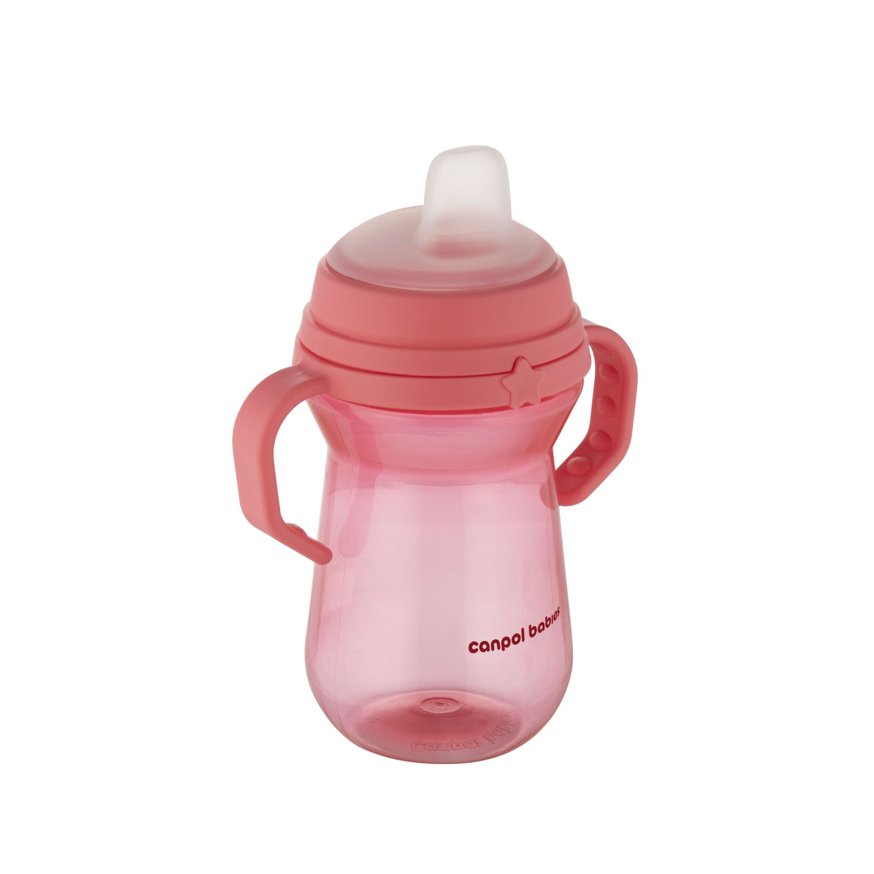 Canpol babies Кружка тренувальна з силіконовим носиком FirstCup 250 мл - рожева