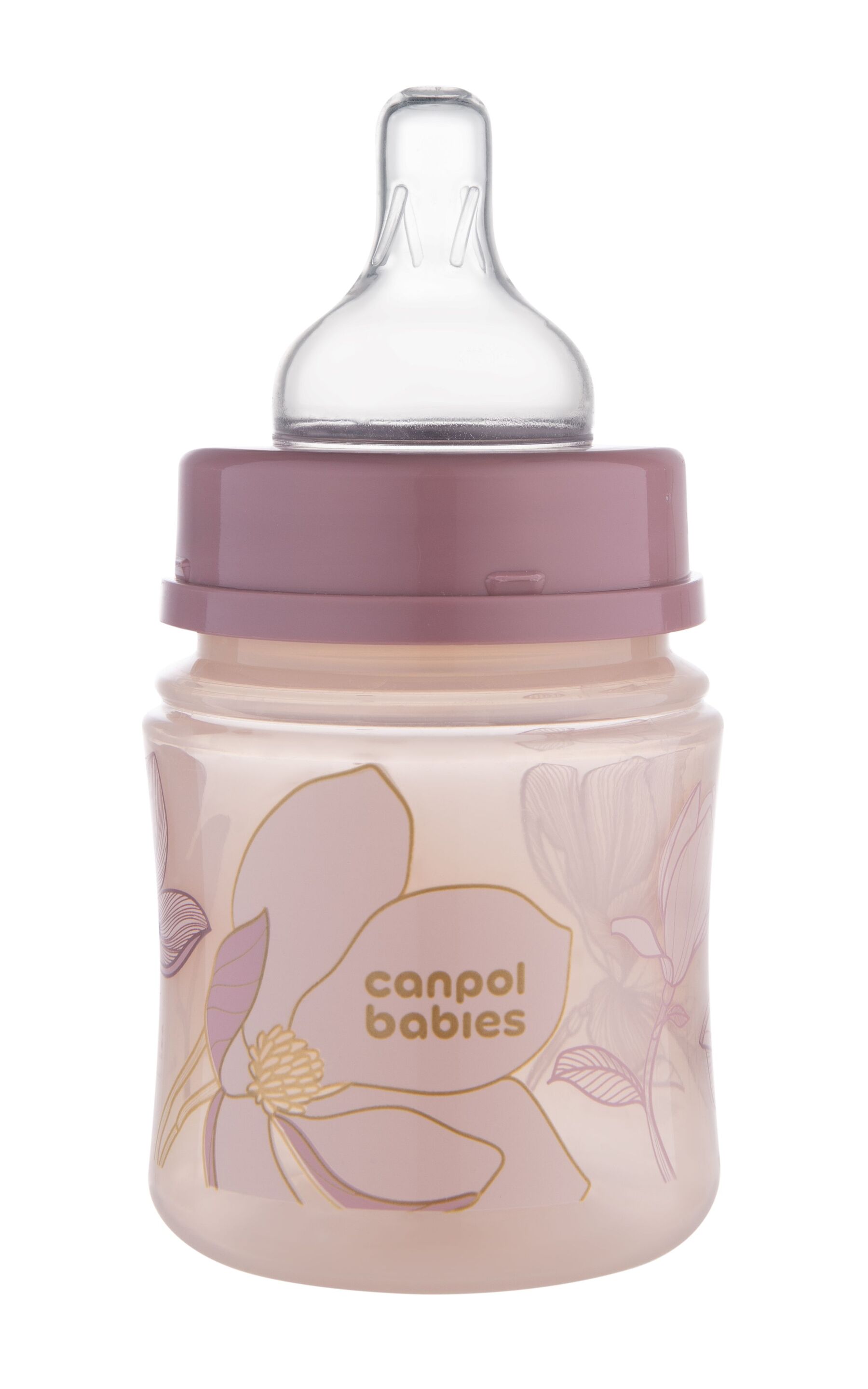 Canpol babies Пляшка антиколікова з широким отвором 120 мл Easystart GOLD - рожева