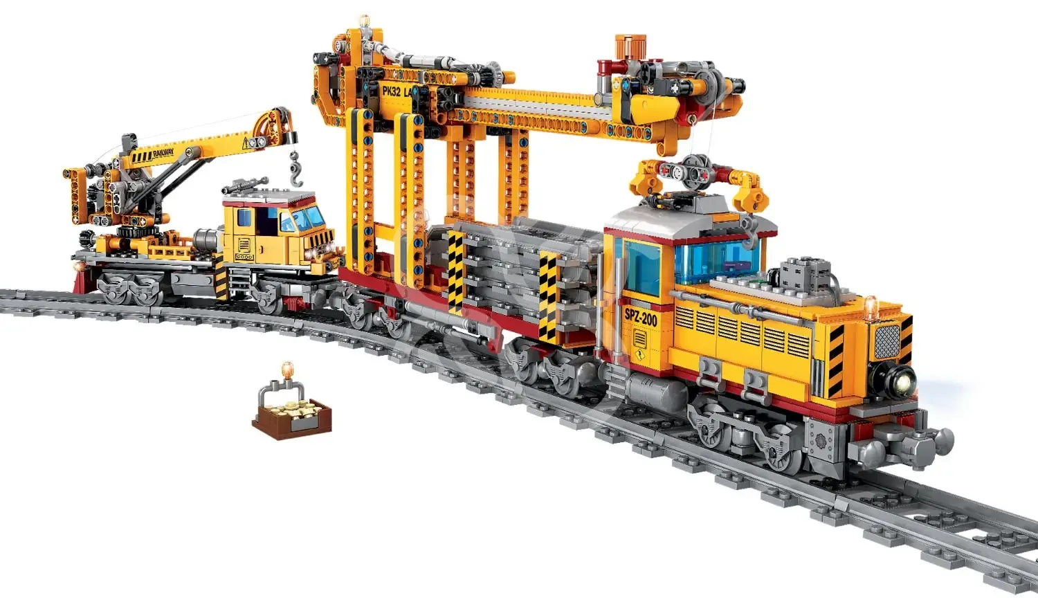 Конструктор ZIPP Toys "Потяг DPK32 з рельсами". Колір: жовтий