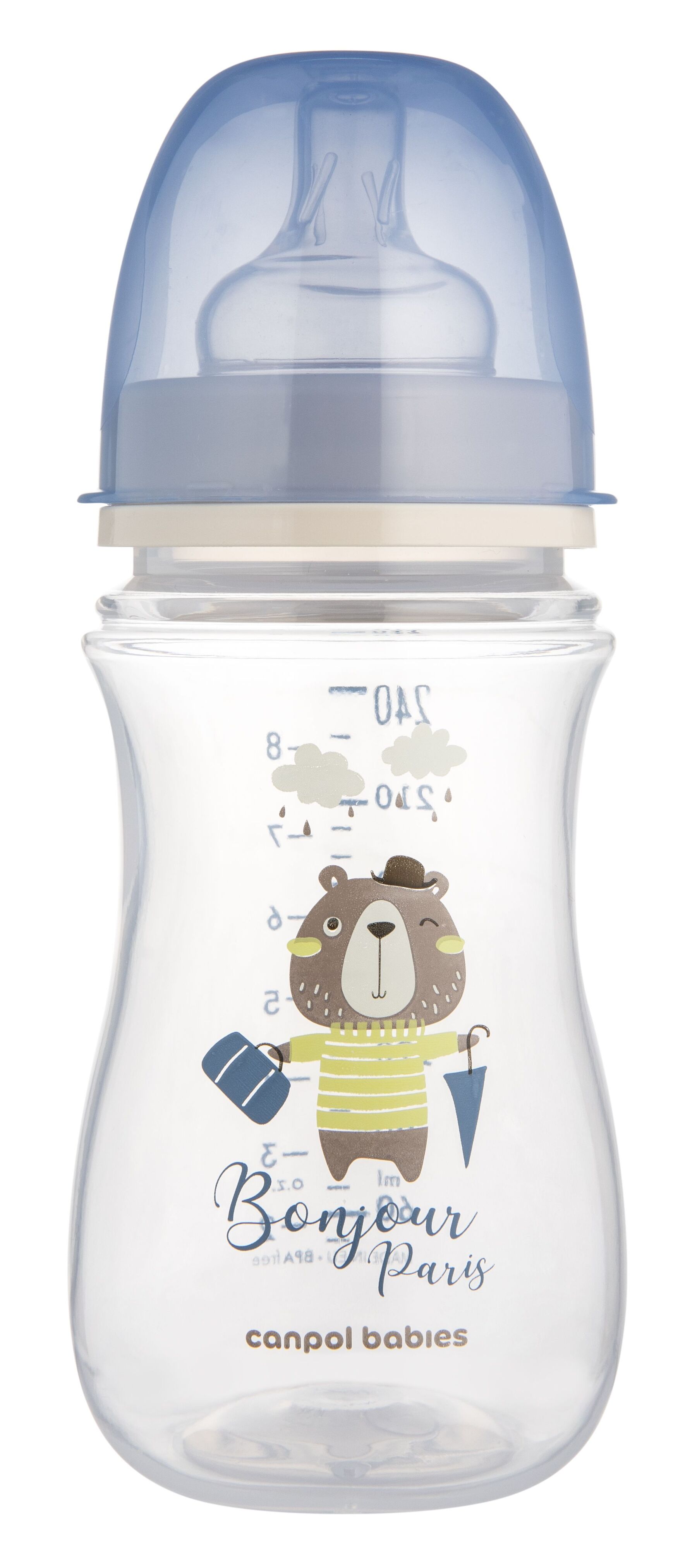 Canpol babies Пляшка антиколікова з широким отвором 240 мл PP Easystart Bonjour Paris