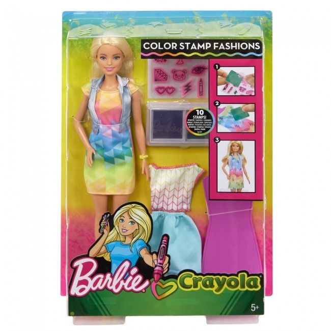Лялька Barbie Crayola Кольоровий штамп (FRP05)