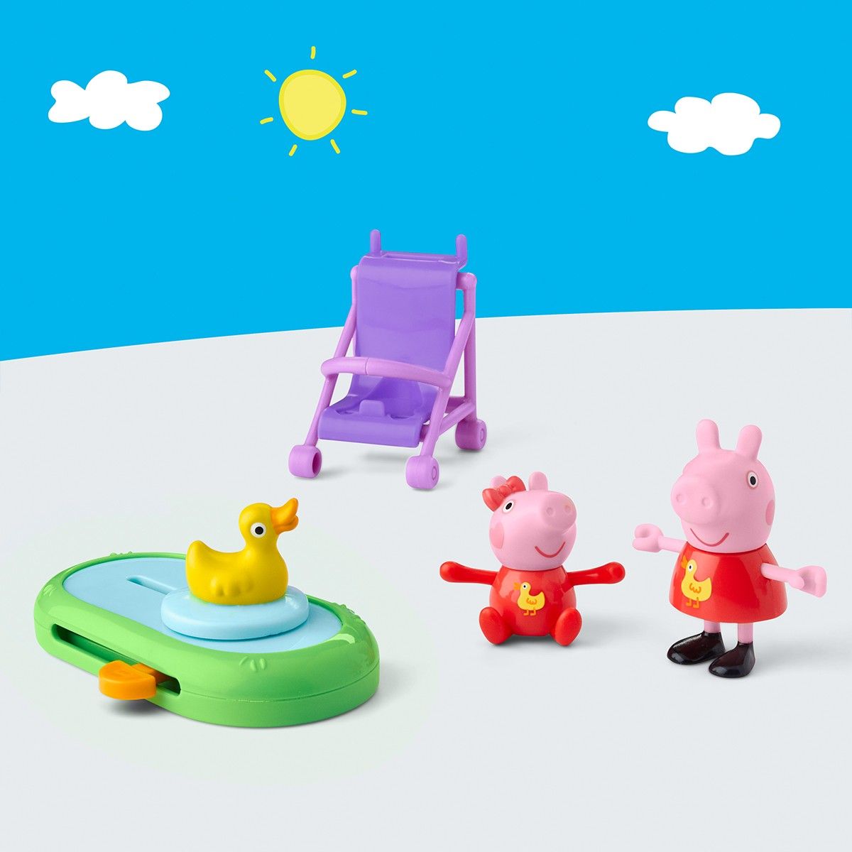 Ігровий набір PEPPA FIGURINES серії "Моменти з Пеппою" – СЕСТРИЧКИ НА ПРОГУЛЯНЦІ