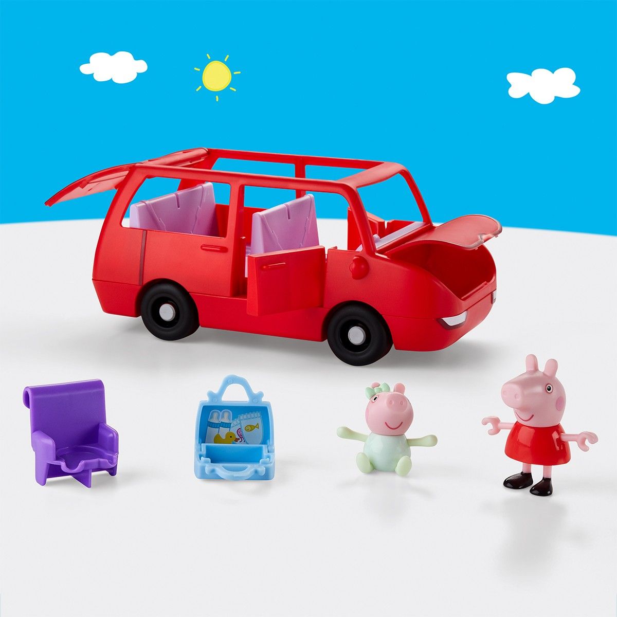 Ігровий набір PEPPA FIGURINES – ВЕЛИКИЙ РОДИННИЙ АВТОМОБІЛЬ ПЕППИ