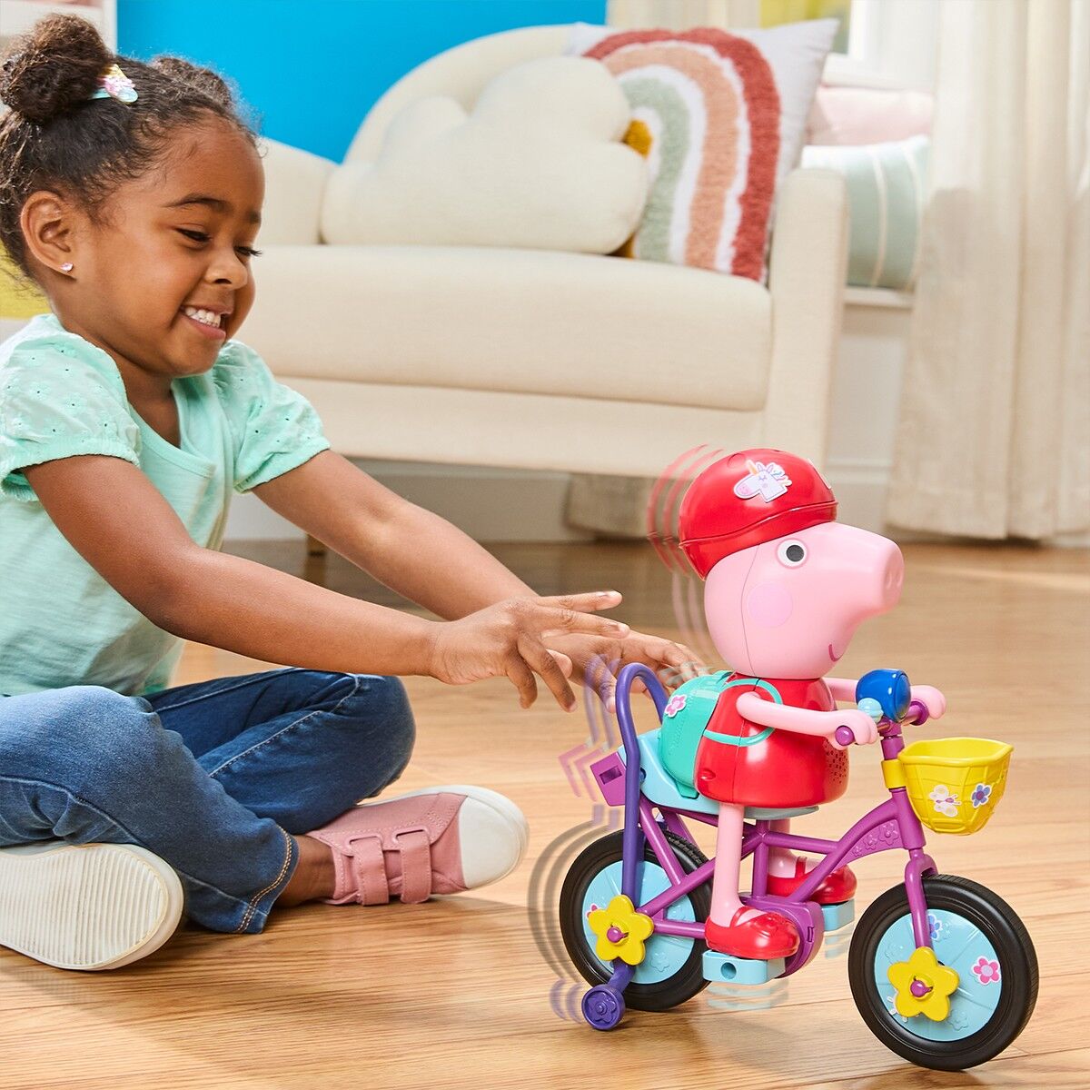 Інтерактивний ігровий набір PEPPA FIGURINES – ПЕППА НА ВЕЛОСИПЕДІ