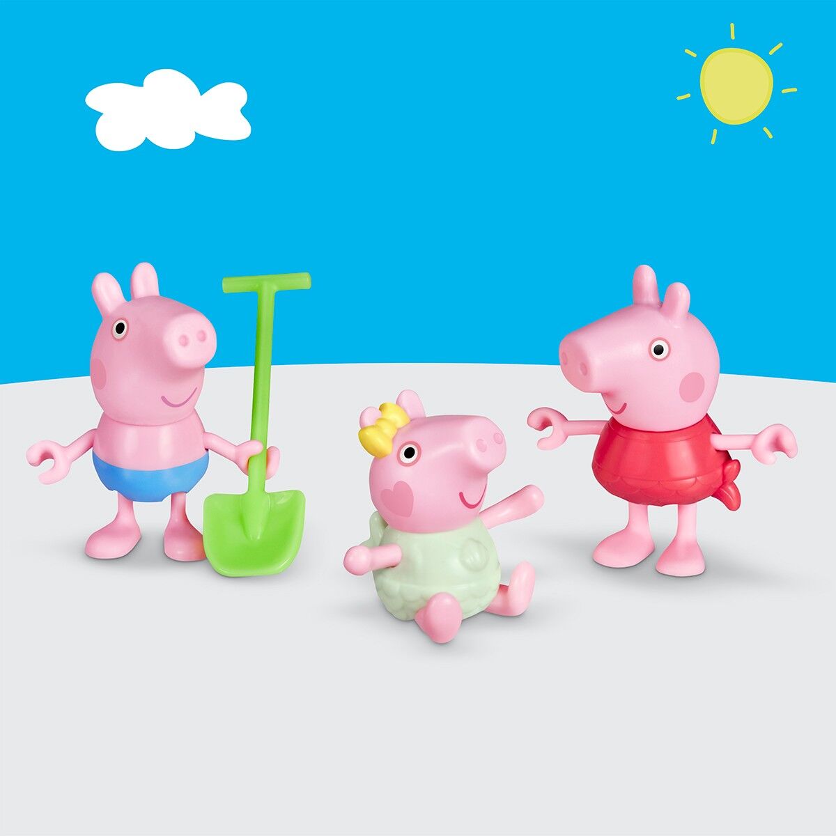 Ігровий набір PEPPA FIGURINES – ТРИ МАЛЕНЬКІ СВИНКИ НА ПЛЯЖІ