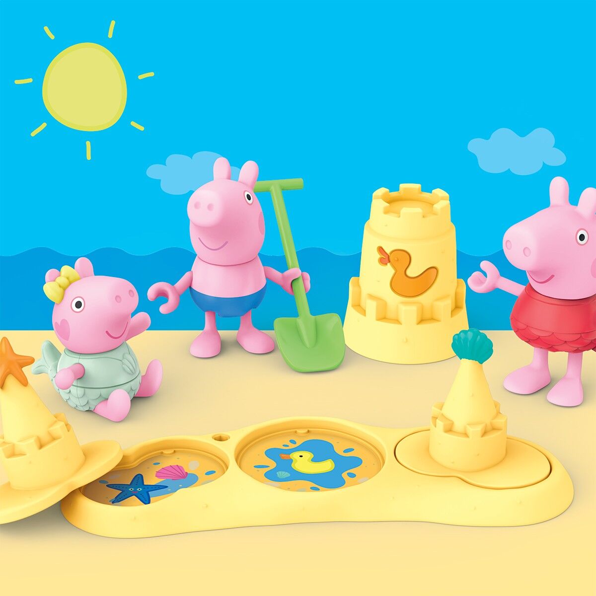 Ігровий набір PEPPA FIGURINES – ТРИ МАЛЕНЬКІ СВИНКИ НА ПЛЯЖІ
