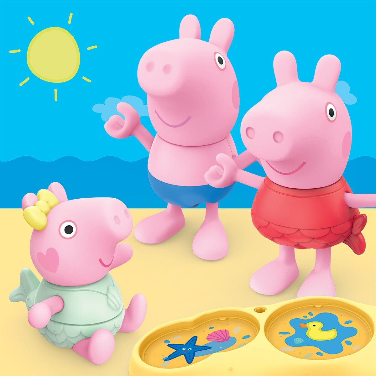 Ігровий набір PEPPA FIGURINES – ТРИ МАЛЕНЬКІ СВИНКИ НА ПЛЯЖІ
