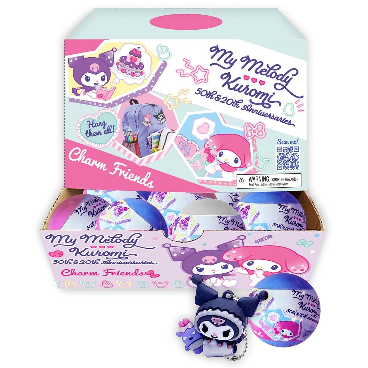 Фігурка-сюрприз на ланцюжку в кулі COOL THINGS  "Hello Kitty" - МОЯ МЕЛОДІ ТА КУРОМІ (в ас.)