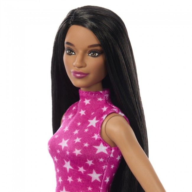 Лялька Barbie Fashionistas в рожевому топі з зірковим принтом (HRH13)