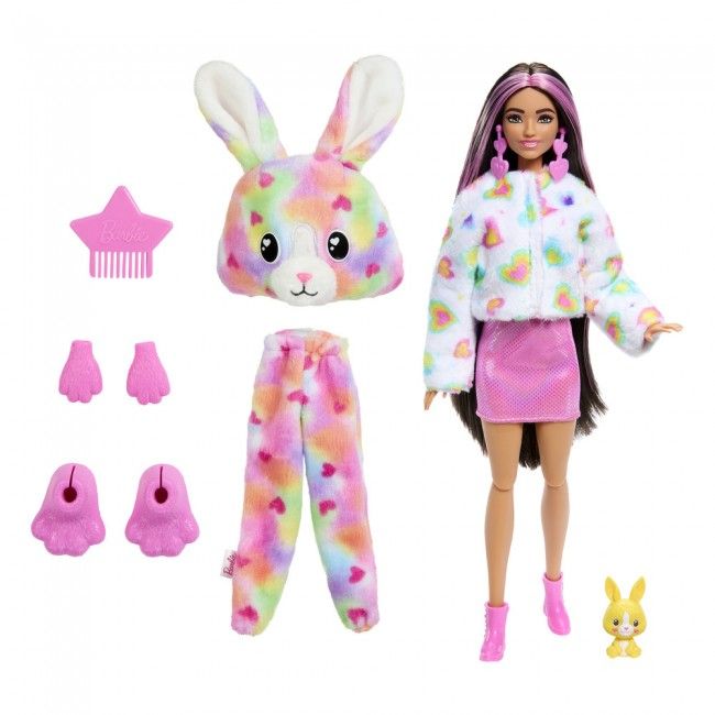 Лялька Barbie "Cutie Reveal" серії "Кольорові пухнастики" - кролик (HRK38)