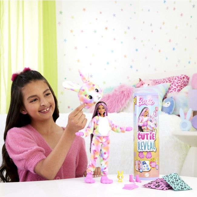 Лялька Barbie "Cutie Reveal" серії "Кольорові пухнастики" - кролик (HRK38)