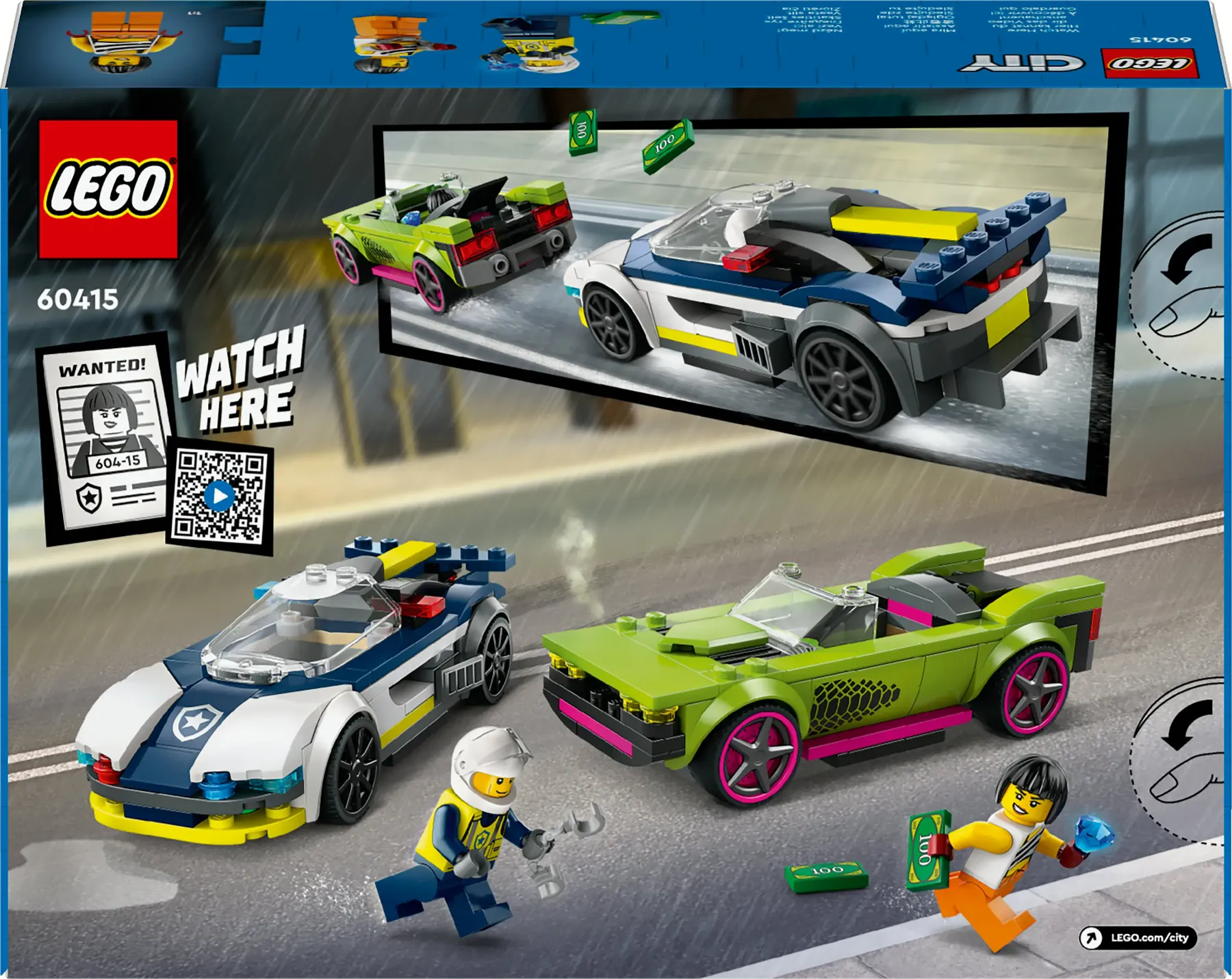 Конструктор LEGO City Переслідування маслкара на поліцейському автомобілі (60415)