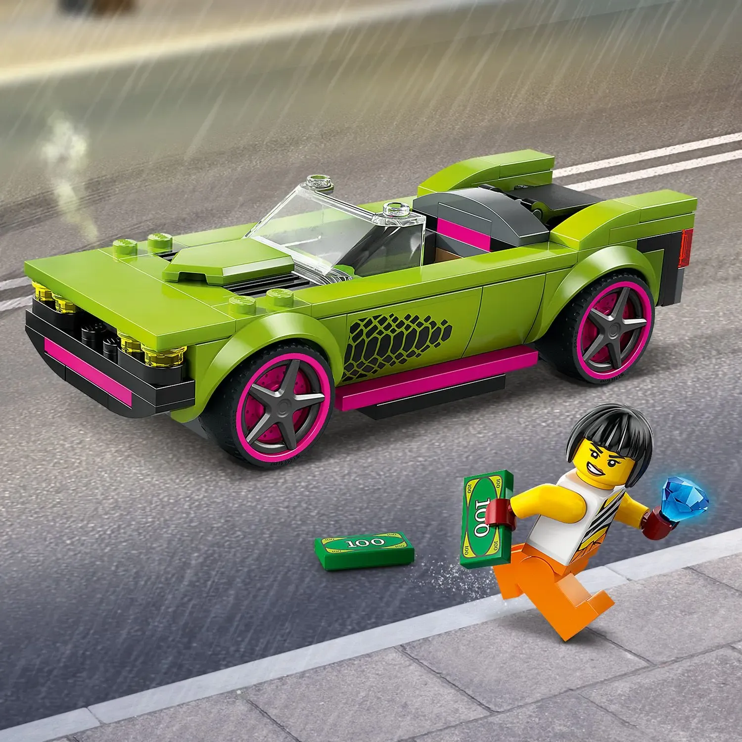 Конструктор LEGO City Переслідування маслкара на поліцейському автомобілі (60415)