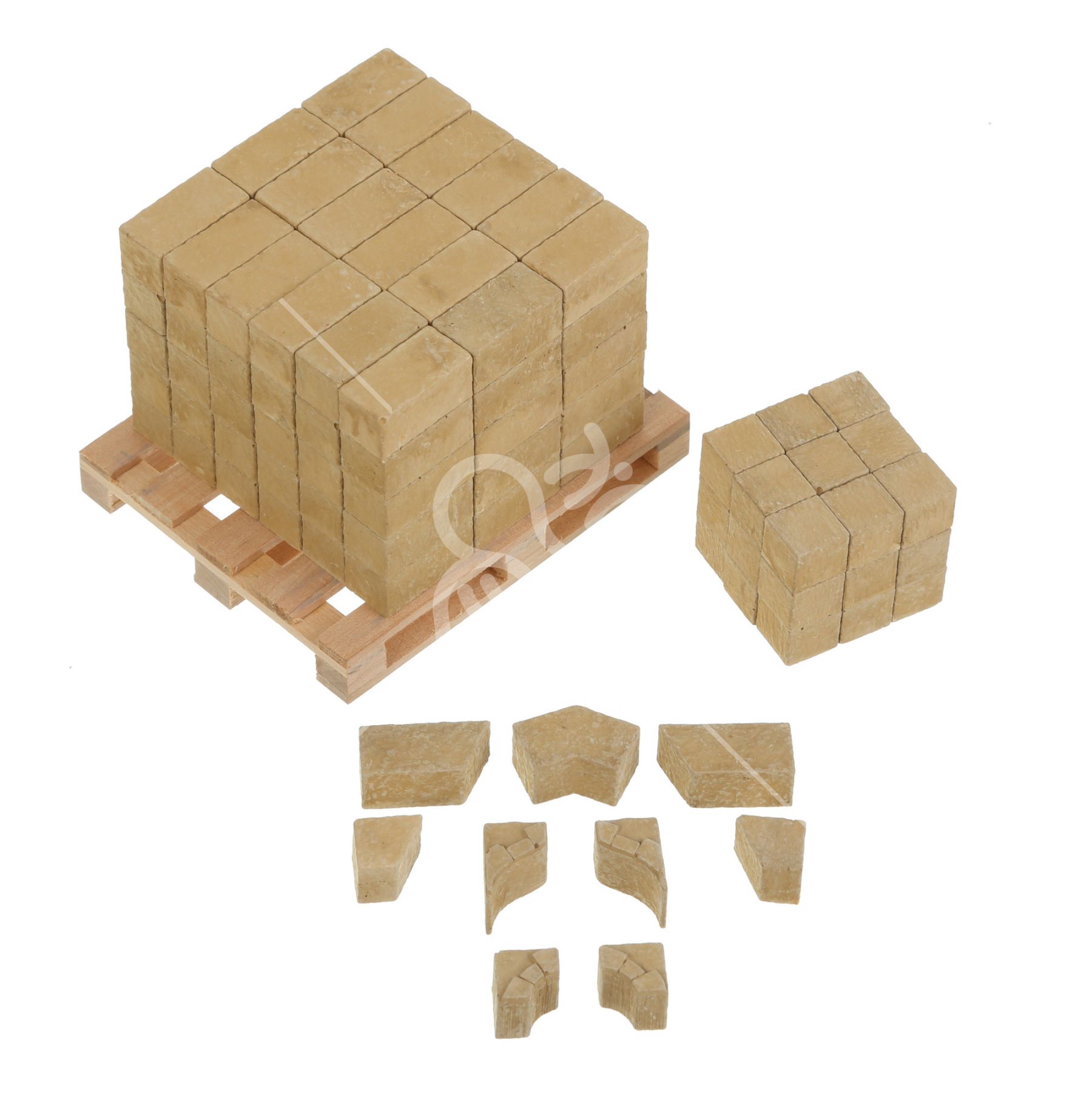 Набір міні цеглинок + палета. SET 6