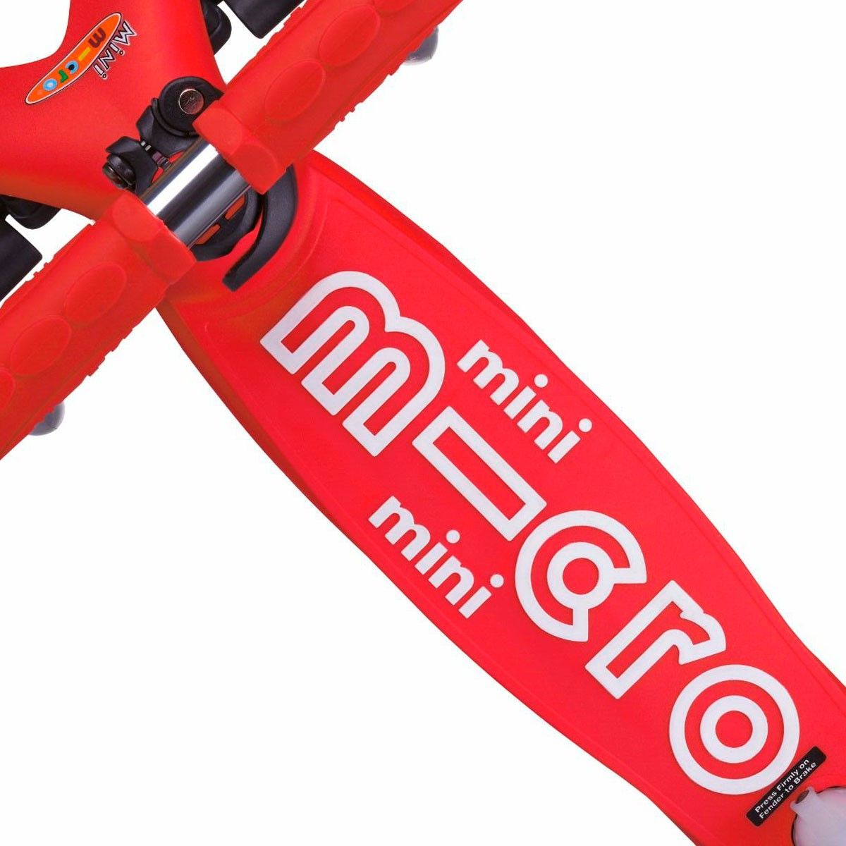 Самокат MICRO серії "Mini Deluxe" - ЧЕРВОНИЙ (до 50 kg, триколісний, LED)