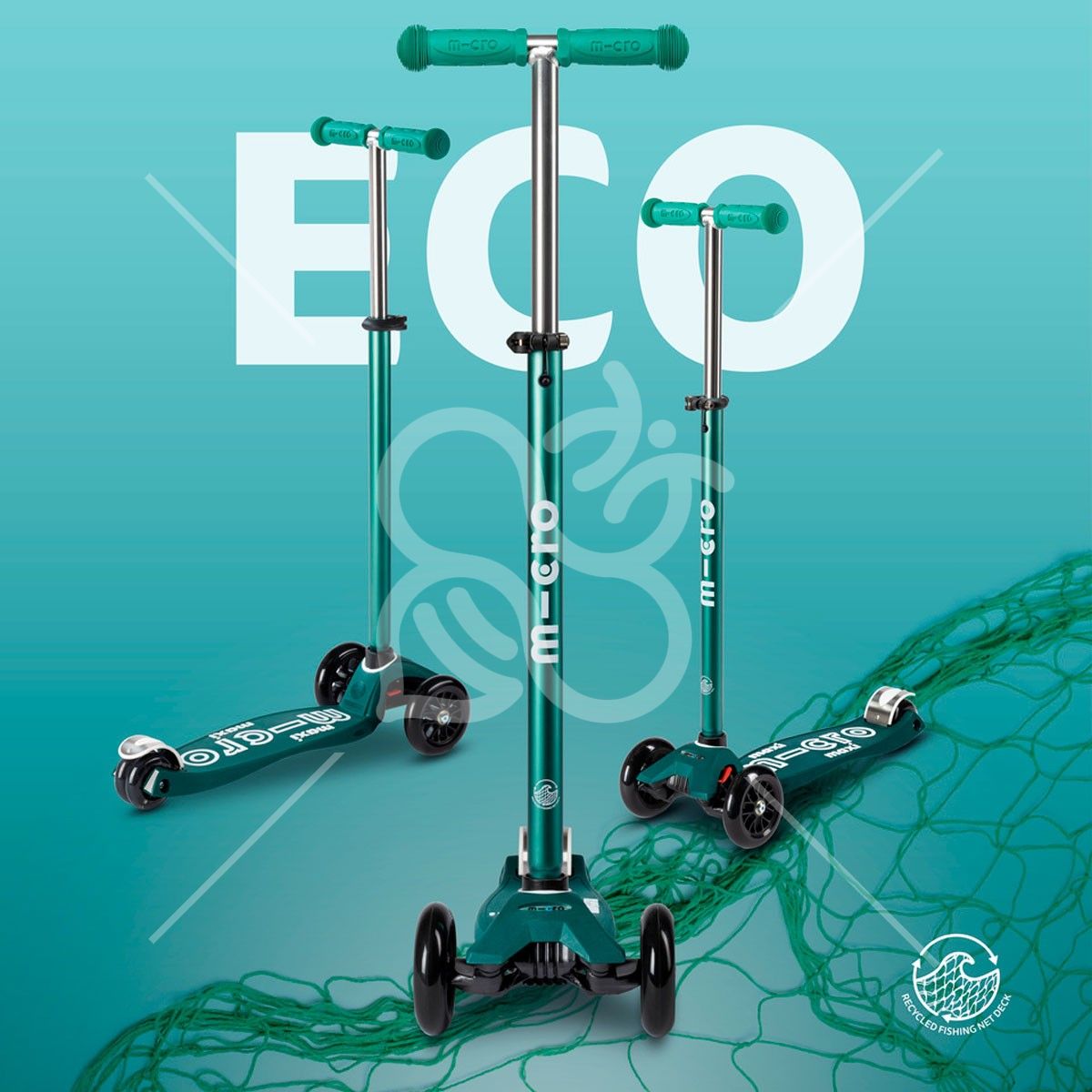 Самокат MICRO серії "Maxi Deluxe ECO"  (до 50 kg, триколісний)