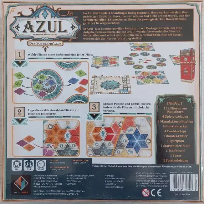 Настільна гра Азул. Літній палац (Azul: Summer Pavilion) (англ.) + QR-код на укр. правила (NMG60050DE)