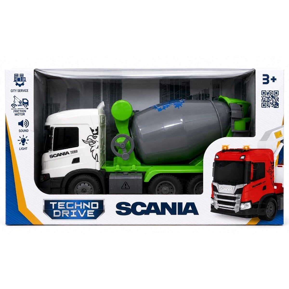 Автомодель серії "Big Truck" – БЕТОНОЗМІШУВАЧ SCANIA (світло, звук)