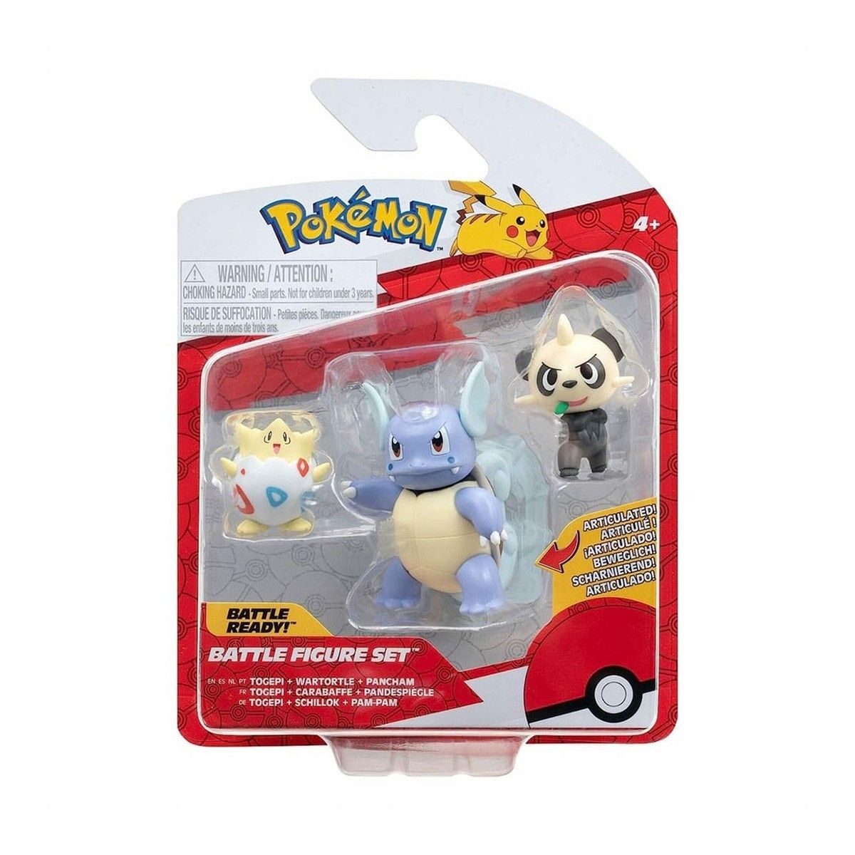 Набір ігрових фігурок POKEMON W17 - ТОГЕПІ, ПАНЧАМ, ВАРТОРТЛ